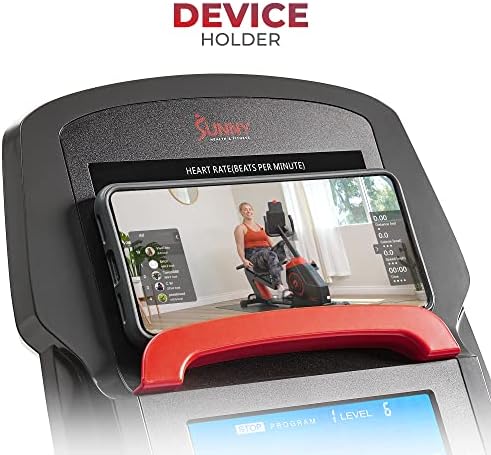 Sunny Health & Fitness Smart Recumbent Bike for Indoor Low Impact Cardio