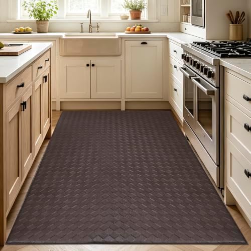 Kitchen Mats and Rugs Cushioned Anti-Fatigue, 35.4" x 59.1", Brown