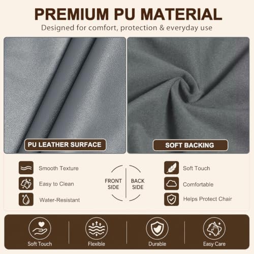 NeColorLife Large Waterproof PU Leather Office Chair Seat Cover