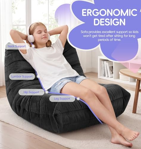 Hobestluk Medium Bean Bag Chairs Lounge Floor Chair BeanBag Couch Togo Sofa