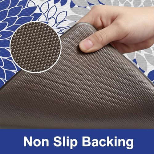 KIMODE Anti Fatigue Mats for Kitchen Floor Cushioned Kitchen Rugs Sets of 2