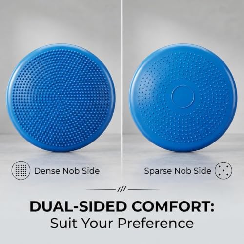 Hanstuten Wobble Seat Cushion Balance Disc - Rubber Wiggle Seat for Active Sitting, Office Desk Chair, and Core Strength Training