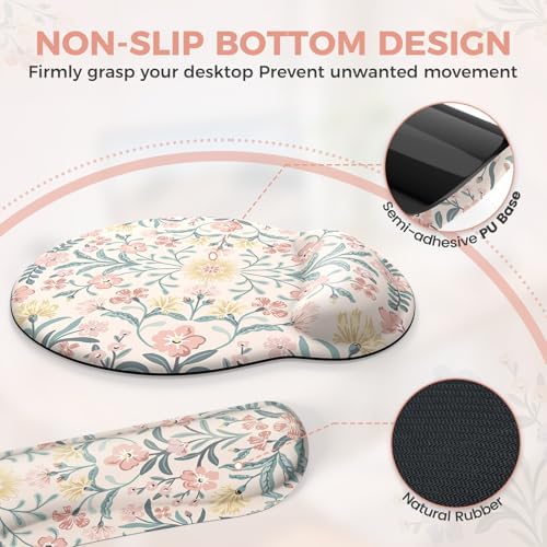 iCasso Desk Pad Mat, Large Mouse Pad and Keyboard Wrist Rest Set