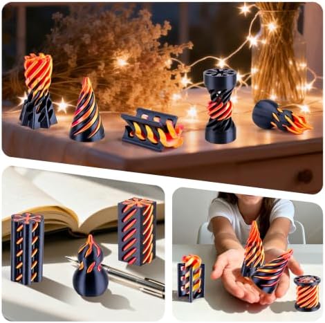 8-Pack Impossible Cone Fidget Toys, 3D Printed Passthrough Set