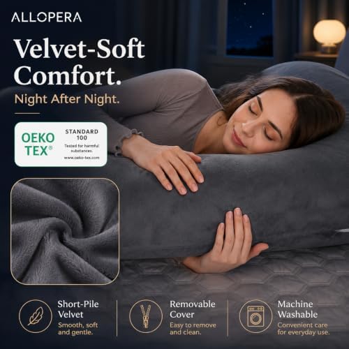 ALLOPERA U Shape Pregnancy Pillow - Full Body Maternity Pillow for Sleeping