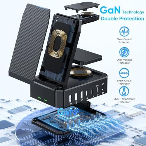 300W Charging Station for Multiple Devices Apple,zutspzss Wireless Charger