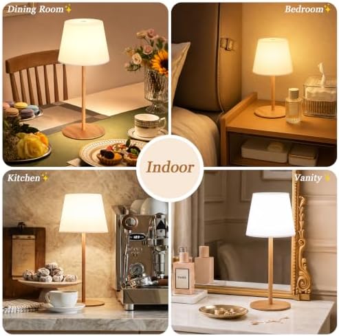 Shower Lamp Rechargeable Waterproof Lamp, Cordless Table Lamp for Bathroom