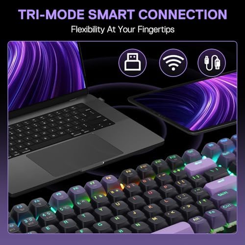Redragon K740 PRO Wireless RGB Gaming Keyboard, Aluminum Base & Knob, 95%