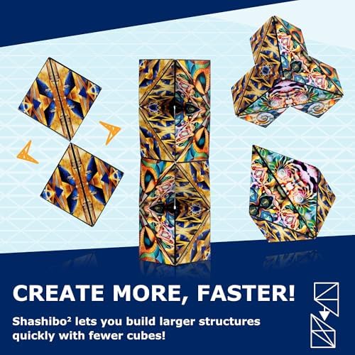 Shashibo ICOSA XL Magnetic Puzzle Toy, Stress Relief Fidget Toy