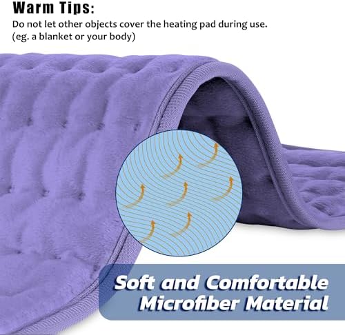 Electric Heating pad for Back Neck Shoulder Knee Arms Legs- Electric Heat Pads with 6 Heat Settings & Auto Shut Off &Dry/Moist Heat Heating Pad for Birthday Mother Father Girl Men Women