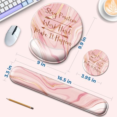Mouse Pad and Keyboard Wrist Rest Support,Ergonomic Mouse Pad Set