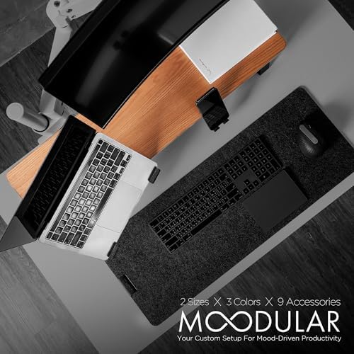ULTRARM Moodular Wooden Monitor Stand Desk Organizer, Standard 33.4" Oak