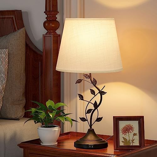 Kakanuo Touch Lamps for Nightstand, Bedside Lamp for Bedroom, Rustic Lamp