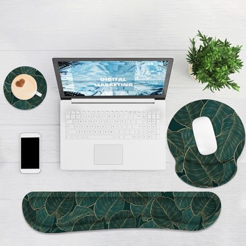 Ergonomic Mouse Pad with Wrist Rest and Keyboard Wrist Rest, Mousepad