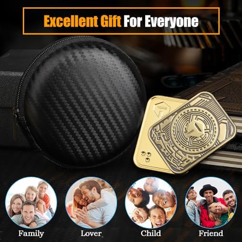 Cool Chip Fidget Slider for Kids, Fidget Toys Adults Metal Magnetic Fidgets Desk Toys, EDC Gadgets Anxiety Stress Relief Desk Toys, Tools for Adults Mens Gifts for Him & Dad, Boyfriend