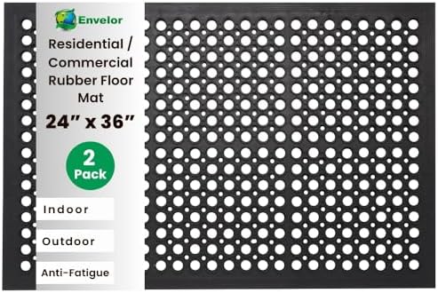 Envelor 2 Pack Anti Fatigue Bar Mat, Kitchen Floor Door Mat, 24 x 36 in
