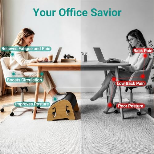 YEASHEIN Adjustable Office Foot Rest Under Desk at Work with 8 Positions