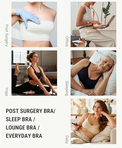 FeelinGirl Post Surgery Compression Bra for Women's Front Closure Bra