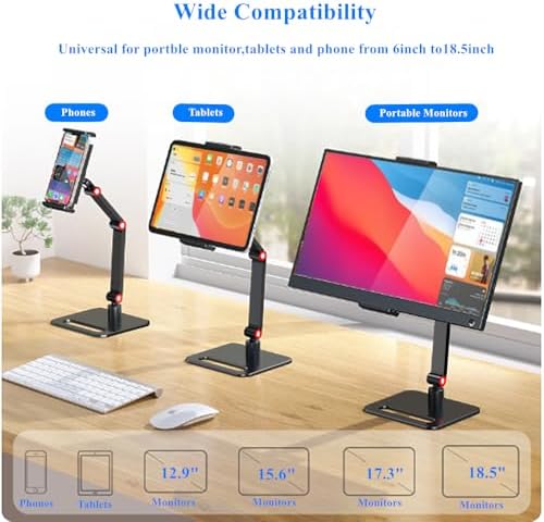 Portable Monitor Holder for 6-18.5 inch Screen Desktop Monitor Tablet Stand