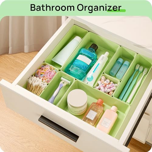 Vtopmart 25 Pack Plastic Drawer Organizers with Non-slip Rubber Pads