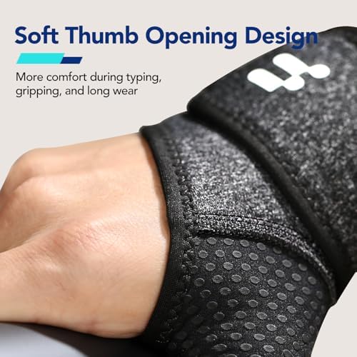 Carpal Tunnel Wrist Brace, Soft Thumb Opening for All-Day Wear & Support