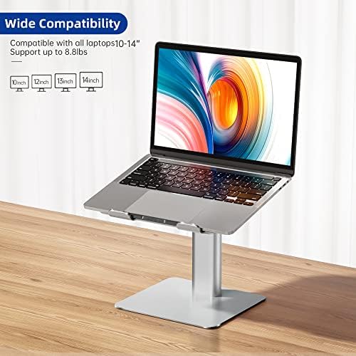 BESIGN LSX6N Laptop Stand, Ergonomic Adjustable Notebook Riser, Computer Holder, Laptop Mount Compatible with 10-15.6" Laptops, Silver