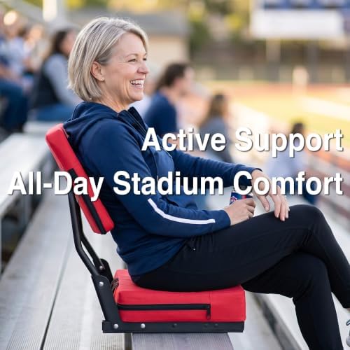 HUTMANG Swivel Backrest Stadium Seats,bleacher Chairs with Back and Cushion