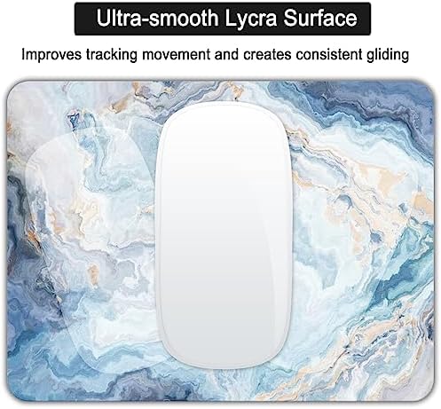 Small Mouse Pad, Mini Mouse Pad 6 X 8 Inch with Non-Slip Rubber Base for Keyboard Tray Laptops Wireless Mouse Home Office Travel, Washable & Portable (Abstract Colorful Marble 02)