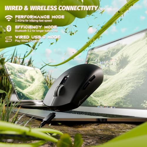 ATTACK SHARK G3 Wireless Gaming Mouse, Black
