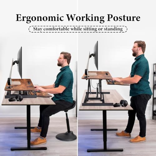 38" Desk Converter, Height Adjustable Sit to Stand Riser