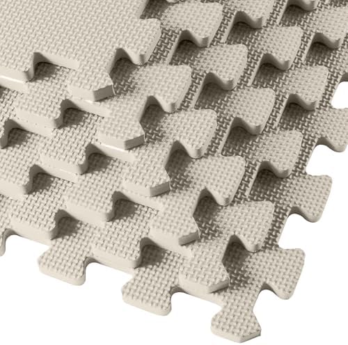 We Sell Mats 3/8" Thick Multipurpose EVA Foam Exercise Floor Mat, Interlocking Tiles, Anti-Fatigue for Home or Gym