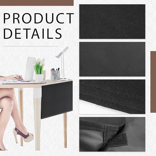 60" Under Desk Privacy Panel Self-Adhesive Modesty Panel with Wire Pocket for Cable Management Organizer Heavy Duty Desk Skirt - Office or Standing Workstation Concealer Shield