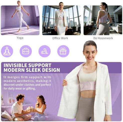 NLNYCT Posture Corrector for Women, Back Brace Posture Corrector, Purple L