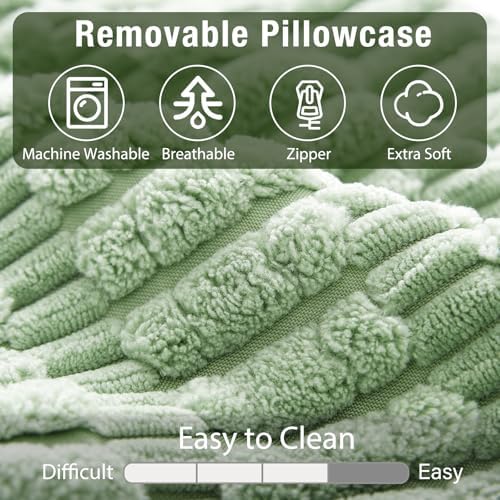 Reading Pillow for Bed Sitting Up with Large Pockets,Modern Style
