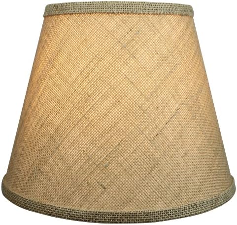 FenchelShades.com Lampshade 6" Top Diameter x 10" Bottom Diameter x 8" Slant Height 6x10x8" with Spider Attachment Diameter 0.4 Inch for Lamps with a Harp (Burlap Natural)