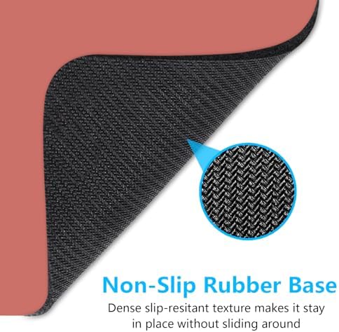 Dapesuom Small Mouse Pad, 6 x 8 Inch Thick Rubber Premium-Textured Non-Slip Portable & Washable Mini Mouse Mat for Women Men Wireless Laptops Keyboard Tray Gaming Computer Office Travel, Indian Red