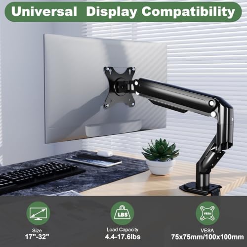 UPGRAVITY Single Monitor Mount Arm for 17" to 32" Computer Screen