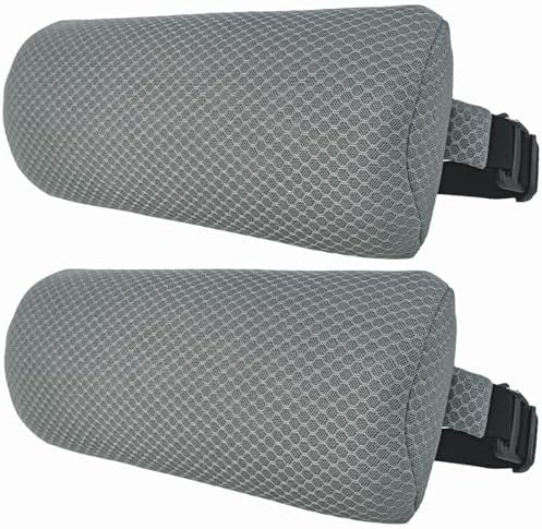 2 Pack Headrest Pillow for Patio Chaise Lounge,Recliner,Beach Chair,Gray