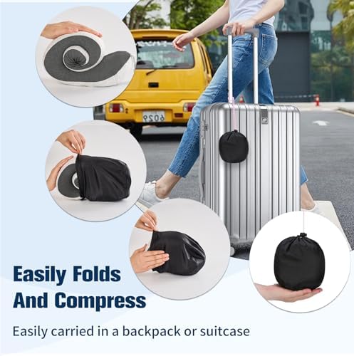 Cirorld Neck Pillow for Traveling, Travel Pillows for Airplanes Light Grey