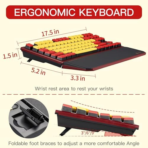 Hexgears X5 Wireless Mechanical Keyboard Full Size 108 Keys- Hero