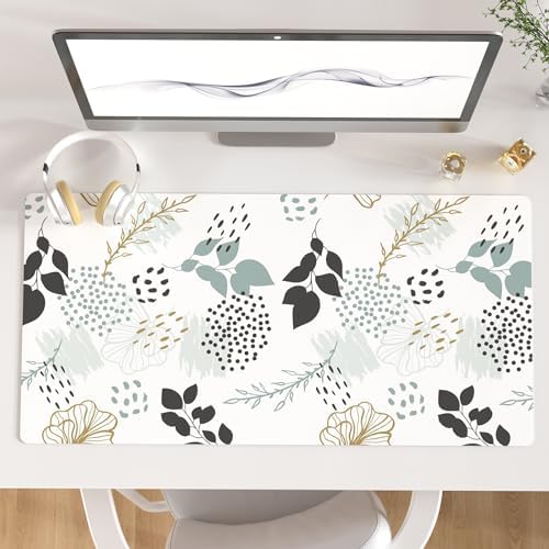 QIYI PU Leather Large Mouse Pad, Waterproof Desk Mat, 31.5" x 15.7", Sketch