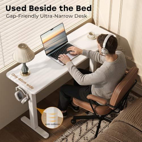 JOY worker Ultra-Slim Electric Standing Desk, 16" W Narrow Sit Stand Desk