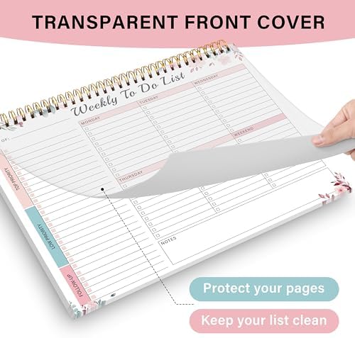 TREES Weekly To-Do List Notepad, 52-Week Desk Planner Organizer, 8.5" x 11"