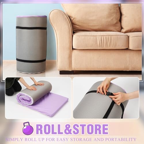 Lyrow 2 Inch Thick Yoga Mat 72x24 with Carry Strap Foam