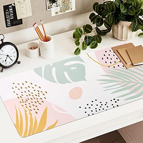iCasso Desk Pad,Extended Gaming Mouse Pad,35.4x15.7in,Morandi
