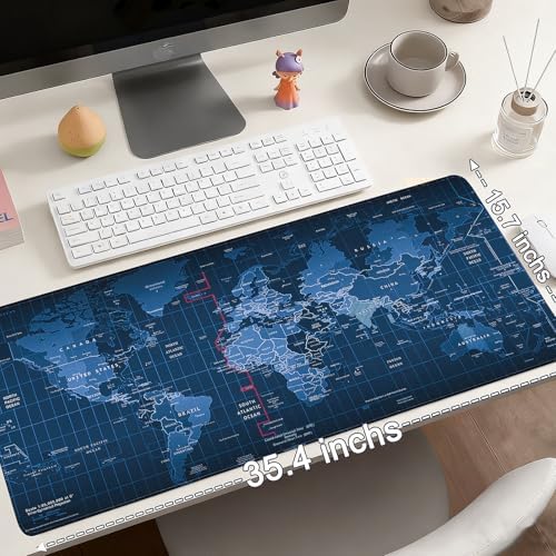 Mouse Pad Gaming - Desk Mat for Keyboard and Mouse - Large Mouse Pad for Desk, Mousepad (35.4" X 15.7") with Non-Slip Base, Desks Pad Mat Office and Home