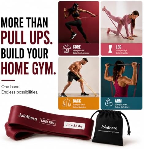 Latex Free Pull Up Assistance Resistance Bands - Set of 5
