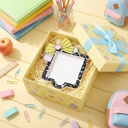 Back to School Sticky Note Holder Pencil Bow for Teacher Desk