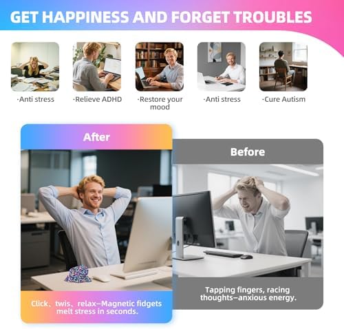 1000pcs Fidget Toys for Adults & Teens,Stress Relief Sensory Toys for Autism ADHD Anxiety,Desk Fidgets Toys for Office/Adults Gifts