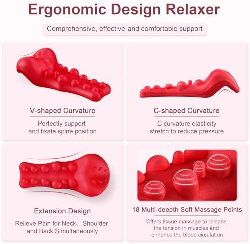 Cervical Neck Pillow with Back Massage Point Neck and Upper Back Stretcher